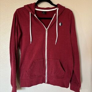 Maroon Yin Yang Hoodie